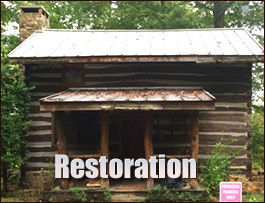 Historic Log Cabin Restoration  Mc Leansville, North Carolina